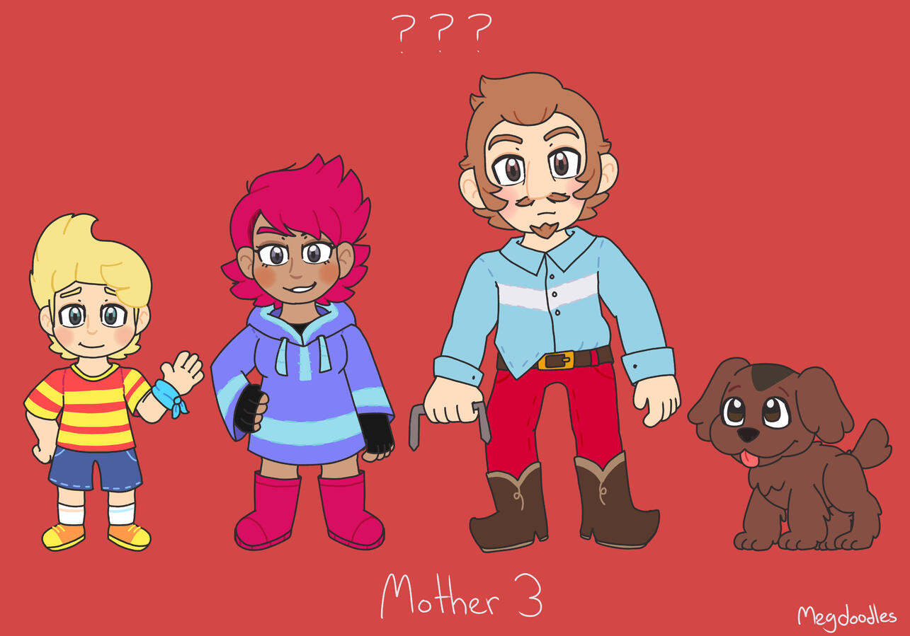 Redesigns of the main characters from Mother 3 (Nintendo)