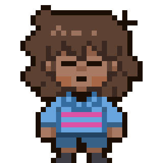 A redesign of the main character from Undertale (Undertale, Toby Fox)